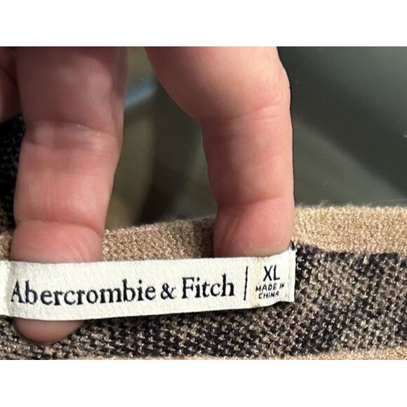 Abercrombie & Fitch Knit Tank V Neck Cheetah Print Crop Size XL - Picture 4 of 7